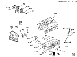 6-CYLINDER ENGINE Buick Riviera 1995-1995 G ENGINE ASM-3.8L V6 PART 4 OIL PUMP,PAN AND RELATED PARTS (L67/3.8-1)