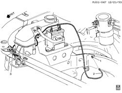 COOLING SYSTEM-GRILLE-OIL SYSTEM Chevrolet Cavalier 1996-2002 J ENGINE BLOCK HEATER (LD9/2.4T)
