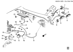 FUEL SYSTEM-EXHAUST-EMISSION SYSTEM Buick Riviera 1995-1995 G CRUISE CONTROL-V6 (L36/3.8K)(L67/3.8-1)