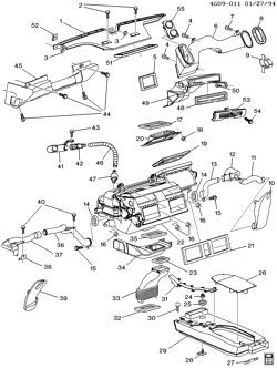 BODY MOUNTING-AIR CONDITIONING-AUDIO/ENTERTAINMENT Buick Riviera 1995-1996 G AIR DISTRIBUTION SYSTEM