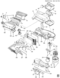 BODY MOUNTING-AIR CONDITIONING-AUDIO/ENTERTAINMENT Buick Regal 1994-1995 W A/C & HEATER MODULE ASM (CJ3)