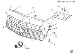 COOLING SYSTEM-GRILLE-OIL SYSTEM Cadillac Eldorado 1995-1997 E GRILLE/RADIATOR (TL4)
