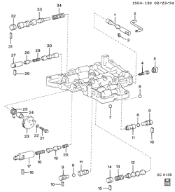 АВТОМАТИЧЕСКАЯ КОРОБКА ПЕРЕДАЧ Chevrolet Prizm 1993-1997 S AUTOMATIC TRANSAXLE UPPER VALVE BODY(MS7)