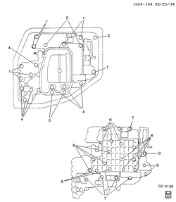 АВТОМАТИЧЕСКАЯ КОРОБКА ПЕРЕДАЧ Chevrolet Prizm 1993-1997 S AUTOMATIC TRANSAXLE VALVE BODY MOUNTING(MS7)