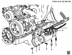 STARTER-GENERATOR-IGNITION-ELECTRICAL-LAMPS Chevrolet Cavalier 1995-1997 J STARTER MOTOR MOUNTING (LN2/2.2-4)