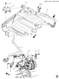 DÉMARREUR - ALTERNATEUR - ALLUMAGE - ÉLECTRIQUE - LAMPES Chevrolet Lumina 1991-1991 W27 GENERATOR COOLING SYSTEM (LQ1/3.4X)
