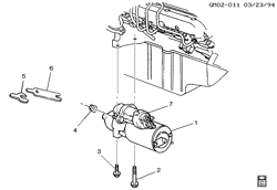 STARTER-GENERATOR-IGNITION-ELECTRICAL-LAMPS Chevrolet Caprice 1991-1993 B STARTER MOTOR MOUNTING (L03)
