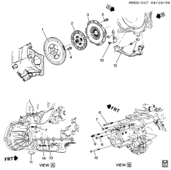6-CYLINDER ENGINE Pontiac Grand Am 1996-1998 N CLUTCH-L4-2.4L (LD9/2.4T)