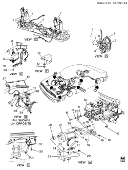 AUTOMATIC TRANSMISSION Cadillac Allante 1991-1992 V BRAKE SYSTEM/ANTILOCK