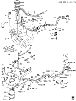 FUEL SYSTEM-EXHAUST-EMISSION SYSTEM Cadillac Seville 1995-1995 KD FUEL SUPPLY SYSTEM (L26/4.9B)