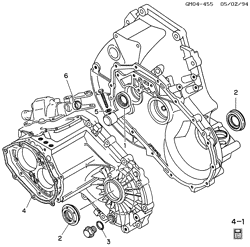ТОРМОЗА Chevrolet Cavalier 1995-1999 J 5-SPEED MANUAL TRANSAXLE PART 4/INTERNAL PARTS(ISUZU)(MJ1)