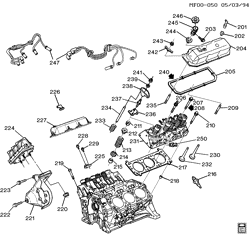 MOTOR 6 CILINDROS Chevrolet Camaro 1993-1995 F ENGINE ASM-3.4L V6 PART 2 CYLINDER HEAD & RELATED PARTS (L32/3.4S)