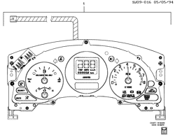 CONJUNTO DA CARROCERIA, CONDICIONADOR DE AR - ÁUDIO/ENTRETENIMENTO Chevrolet Monte Carlo 1995-1995 W CLUSTER ASM/INSTRUMENT PANEL (ELECTROMECHANICAL)(7Z9)