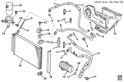 BODY MOUNTING-AIR CONDITIONING-AUDIO/ENTERTAINMENT Chevrolet Cavalier 1992-1994 J A/C REFRIGERATION SYSTEM (LN2/2.2-4)