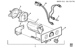 BODY MOUNTING-AIR CONDITIONING-AUDIO/ENTERTAINMENT Buick Somerset 1992-1995 N A/C & HEATER CONTROL ASM (C49)