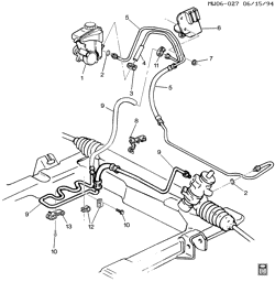 FRONT SUSPENSION-STEERING Chevrolet Lumina 1995-1999 W STEERING HYDRAULIC SYSTEM (L82/3.1M)