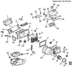 BODY MOUNTING-AIR CONDITIONING-AUDIO/ENTERTAINMENT Buick Century 1994-1994 A A/C & HEATER MODULE ASM