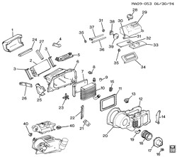 BODY MOUNTING-AIR CONDITIONING-AUDIO/ENTERTAINMENT Buick Century 1995-1996 A A/C & HEATER MODULE ASM