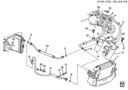 КРЕПЛЕНИЕ КУЗОВА-КОНДИЦИОНЕР-АУДИОСИСТЕМА Chevrolet Corvette 1992-1995 Y A/C REFRIGERATION SYSTEM (LT1)