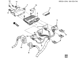 FUEL SYSTEM-EXHAUST-EMISSION SYSTEM Chevrolet Camaro 1994-1997 F P.C.M. MODULE & WIRING HARNESS (LT1/5.7P)