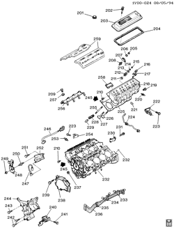 MOTOR 8 CILINDROS Chevrolet Corvette 1992-1992 Y ENGINE ASM-5.7L V8 PART 2 CYLINDER HEAD AND RELATED PARTS (LT1/5.7P)