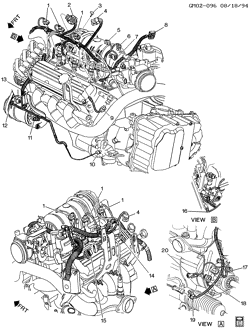 MOTOR DE ARRANQUE-GENERADOR-IGNICIÓN-SISTEMA ELÉCTRICO-LUCES Buick Park Avenue 1995-1996 C WIRING HARNESS/ENGINE-V6 3.8K(L36)