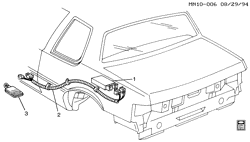 PARE-BRISE - ESSUI-GLACE - RÉTROVISEURS - TABLEAU DE BOR - CONSOLE - PORTES Buick Somerset 1992-1995 N ENTRY SYSTEM/KEYLESS REMOTE (AX3)