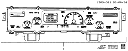 SUP. DE CARR. - AIR CLIM.- AUDIO/DIVERTISSEMENT Chevrolet Caprice 1992-1993 B CLUSTER ASM/INSTRUMENT PANEL (DIGITAL ELECTROMECHANICAL)(U11)