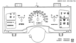 BODY MOUNTING-AIR CONDITIONING-AUDIO/ENTERTAINMENT Buick Hearse/Limousine 1994-1995 B CLUSTER ASM/INSTRUMENT PANEL (DIGITAL ELECTROMECHANICAL)