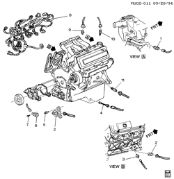 LÂMPADAS-ELÉTRICAS-IGNIÇÃO-GERADOR-MOTOR DE ARRANQUE Chevrolet Lumina APV 1992-1995 U ELECTRICAL MISCELLANEOUS ENGINE SENSORS  (LG6/3.1D,L27/3.8L)