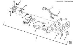 BODY MOUNTING-AIR CONDITIONING-AUDIO/ENTERTAINMENT Chevrolet Caprice 1994-1996 B A/C & HEATER CONTROL ASM (C60)