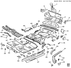 BODY MOLDINGS-SHEET METAL-REAR COMPARTMENT HARDWARE-ROOF HARDWARE Chevrolet Lumina 1995-1999 W SHEET METAL/BODY-UNDERBODY