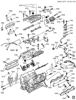6-ЦИЛИНДРОВЫЙ ДВИГАТЕЛЬ Buick Century 1994-1995 A ENGINE ASM-3.1L V6 PART 5 MANIFOLDS & FUEL RELATED PARTS  (L82/3.1M)