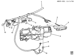 BODY MOUNTING-AIR CONDITIONING-AUDIO/ENTERTAINMENT Buick Roadmaster Sedan 1994-1996 B A/C CONTROL SYSTEM (C67,C68)