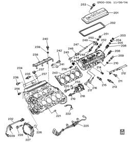 MOTOR 8 CILINDROS Chevrolet Impala SS 1994-1994 B ENGINE ASM-5.7L V8 PART 2 CYLINDER HEAD & RELATED PARTS (LT1/5.7P)