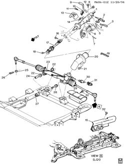 FRONT SUSPENSION-STEERING Chevrolet Lumina 1995-1995 W STEERING SYSTEM & RELATED PARTS