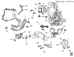 MOTOR 6 CILINDROS Buick Somerset 1994-1994 N ENGINE & TRANSMISSION MOUNTING-L4-2.3L (L40/2.3-3)(MD9)
