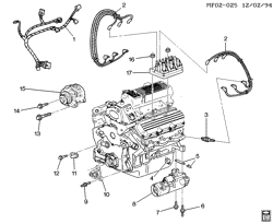 СТАРТЕР-ГЕНЕРАТОР-СИСТЕМА ЗАЖИГАНИЯ-ЭЛЕКТРООБОРУДОВАНИЕ-ЛАМПЫ Pontiac Firebird 1995-1995 F ENGINE ELECTRICAL (L36/3.8K)