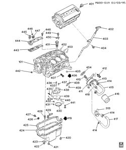 6-CYLINDER ENGINE Chevrolet Lumina 1992-1993 W ENGINE ASM-3.4L V6 PART 4 OIL PUMP,PAN AND RELATED PARTS (LQ1/3.4X)