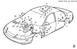AUTOMATIC TRANSMISSION Chevrolet Monte Carlo 1995-1999 W BRAKE ELECTRICAL SYSTEM/ANTI-LOCK(JL9,JM4)