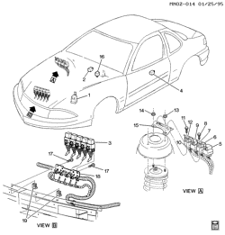 STARTER-GENERATOR-IGNITION-ELECTRICAL-LAMPS Buick Skylark 1996-1997 N RELAYS