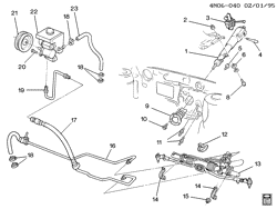 SUSPENSION AVANT-VOLANT Buick Somerset 1993-1993 N STEERING SYSTEM & RELATED PARTS-V6 (LG7/3.3N)