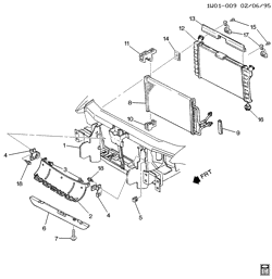 COOLING SYSTEM-GRILLE-OIL SYSTEM Chevrolet Lumina 1994-1994 W RADIATOR MOUNTING & RELATED PARTS