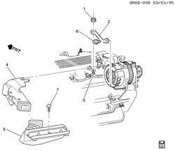 STARTER-GENERATOR-IGNITION-ELECTRICAL-LAMPS Chevrolet Corsica 1995-1996 L GENERATOR COOLING SYSTEM-V6-3.1L (L82/3.1M)
