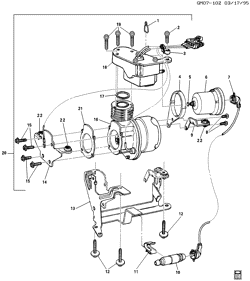 FRAMES-SPRINGS-SHOCKS-BUMPERS Cadillac Funeral Coach 1991-1993 C LEVEL CONTROL COMPRESSOR/AUTOMATIC (G67)