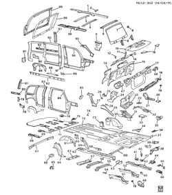 BODY MOLDINGS-SHEET METAL-REAR COMPARTMENT HARDWARE-ROOF HARDWARE Chevrolet Lumina APV 1990-1990 U SHEET METAL/BODY