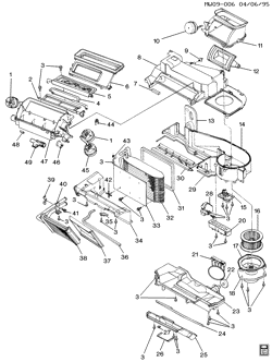 BODY MOUNTING-AIR CONDITIONING-AUDIO/ENTERTAINMENT Buick Regal 1988-1991 W A/C & HEATER MODULE ASM