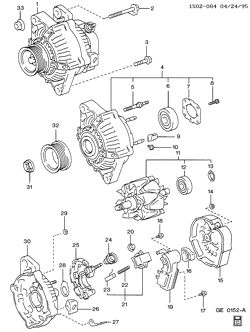 LÂMPADAS-ELÉTRICAS-IGNIÇÃO-GERADOR-MOTOR DE ARRANQUE Chevrolet Prizm 1993-1997 S GENERATOR ASM (1.6-6)(L01)