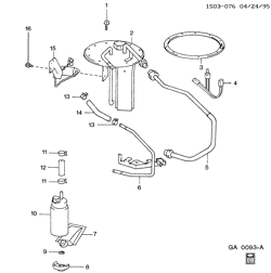 FUEL SYSTEM-EXHAUST-EMISSION SYSTEM Chevrolet Prizm 1993-1997 S FUEL PUMP (1.6-6)(L01),(1.8-8)(LV6)