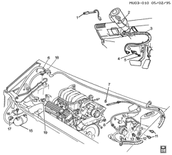 FUEL SYSTEM-EXHAUST-EMISSION SYSTEM Pontiac Trans Sport 1992-1995 U CRUISE CONTROL-V6 (L27/3.8L)